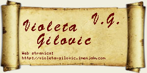 Violeta Gilović vizit kartica